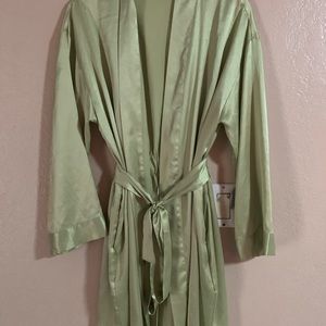 Victoria's Secret Green Satin Robe
